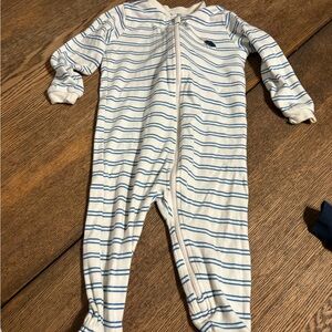 Cozy Striped Blue and White Kids Pajama Set
